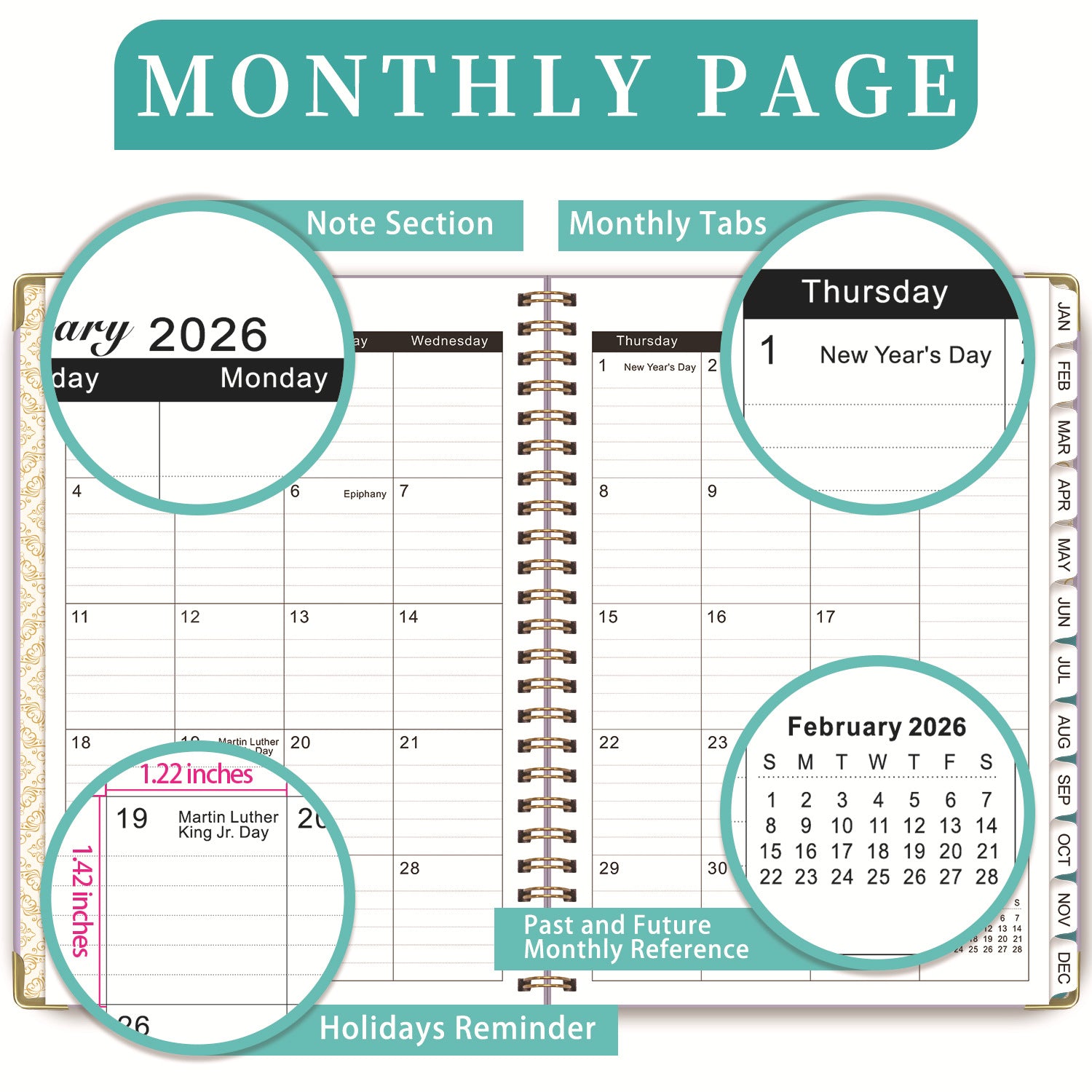 Wholesale Notebook A5 Coil Calendar Weekly Planner Work